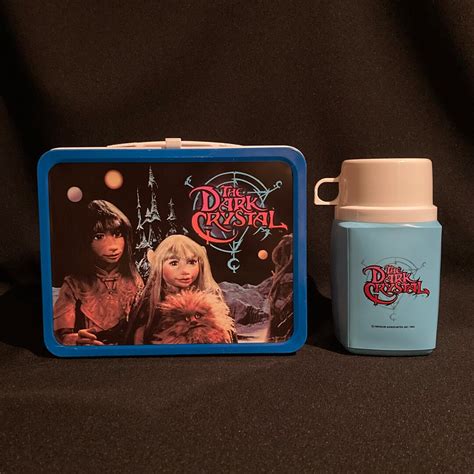 Vintage 1982 The Dark Crystal Metal Lunch Box With Thermos